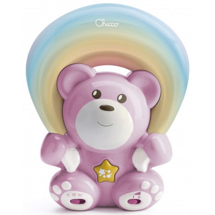 Chicco Игрушка-проектор Радужный мишка, розовый, 0мес+ 00010474100000