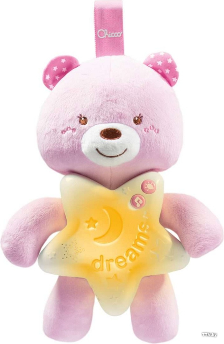 Chicco Подвеска музыкальная Медвежонок, розовый, 0 мес+ 00009156100000
