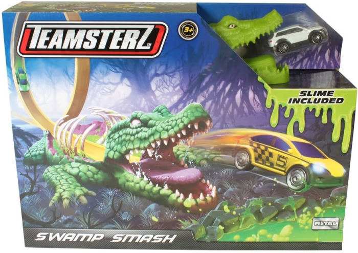 Teamsterz Игровой набор Трек "Swamp Smash" с 1 машинкой и Слаймом Teamsterz, 3+