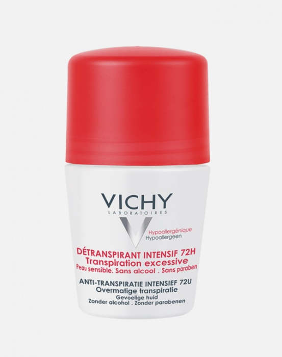 VICHY DEODORANTS Дезодорант шариковый анти-стресс защита от избыточного потоотделения 72ч, 50мл