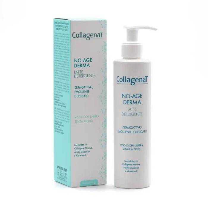 CollagenaT No- Age Derma Cleansing Milk Молочко очищающее для снятия макияжа с морским коллагеном,гиалуроновой кислотой и витамином Е, 250 мл