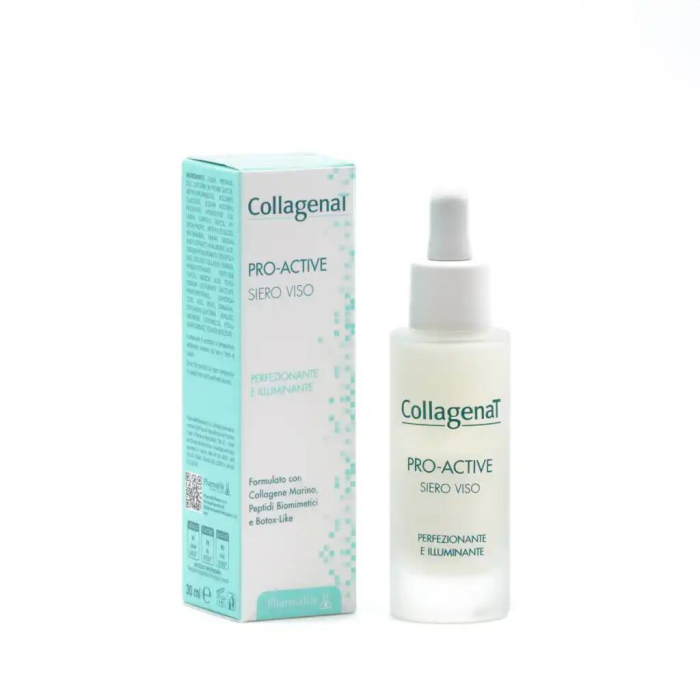 CollagenaT Pro-Active Face Serum Сыворотка для лица увлажняющая с эффектом лифтинга с морским коллагеном, гиалуроновой кислотой и пептидами, 30 мл