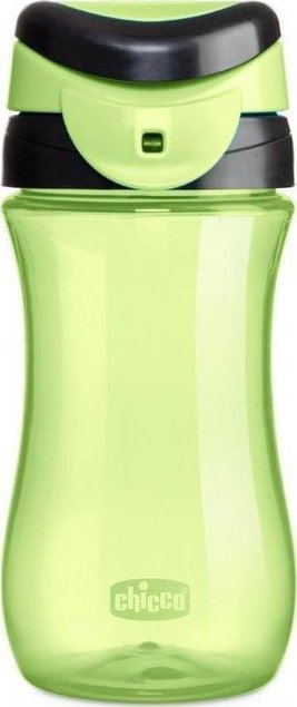 Chicco Поильник с жестким носиком и складной ручкой TRAVEL CUP, 350 мл, 24 мес.+, зелёный, арт.6910300000