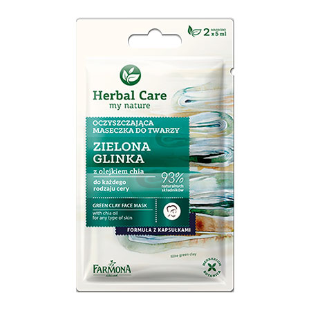 Herbal Care Маска для лица очищающая Зеленая Глинка HER2078