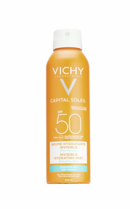 VICHY Capital Soleil Спрей-вуаль д/тела солнцезащитный увлажняющий SPF 50, 200мл